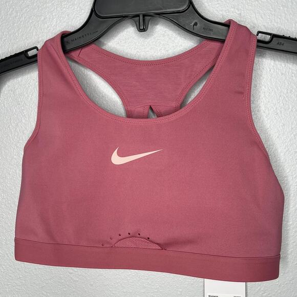 New Nike Swoosh Dri-Fit Sports Bra Pink High-Support Non-Padded Sz 3X (A-B) - Picture 1 of 5